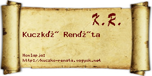Kuczkó Renáta névjegykártya