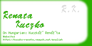 renata kuczko business card